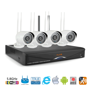 4CH 5.8G Built in Wifi router NVR KITS