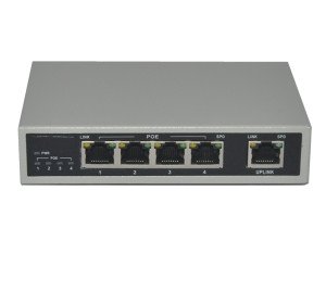 5 RJ-45 10/100M ports POE switch with power adapter